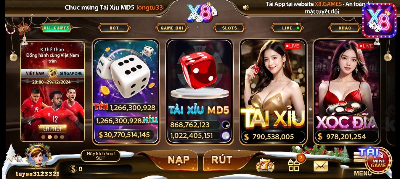 Điểm nổi bật của live casino X8club